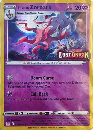 Hisuian Zoroark (Lost Origin Stamped) 076/196 - Holofoil Miscellaneous Cards & Products - Promo