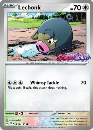 Lechonk (Best Buy Exclusive) 156/198 - Reverse Holofoil Miscellaneous Cards & Products - Common