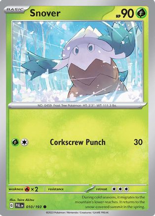 Snover 010 - Reverse Holofoil SV02 Paldea Evolved - Common