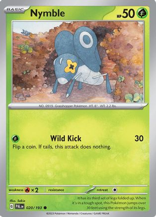 Nymble 020/193 - Reverse Holofoil SV02 Paldea Evolved - Common