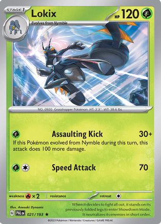 Lokix 021 - Holofoil SV02 Paldea Evolved - Rare