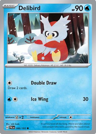 Delibird 046 - Reverse Holofoil SV02 Paldea Evolved - Common
