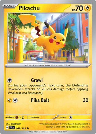 Pikachu 062 SV02 Paldea Evolved - Common