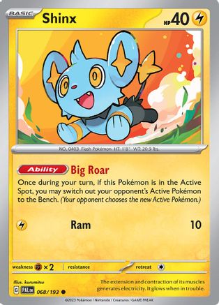 Shinx 068/193 - Reverse Holofoil SV02 Paldea Evolved - Common
