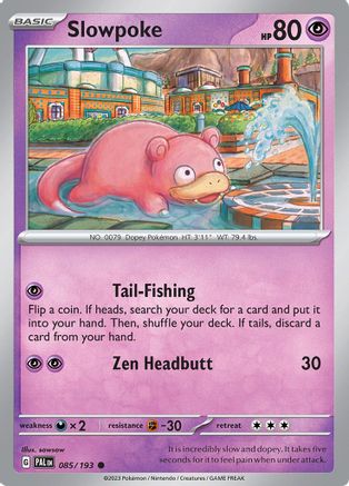 Slowpoke 085 - Reverse Holofoil SV02 Paldea Evolved - Common