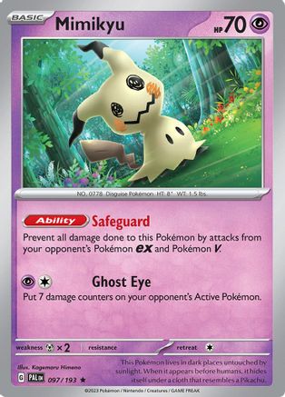 Mimikyu 097 - Holofoil SV02 Paldea Evolved - Rare