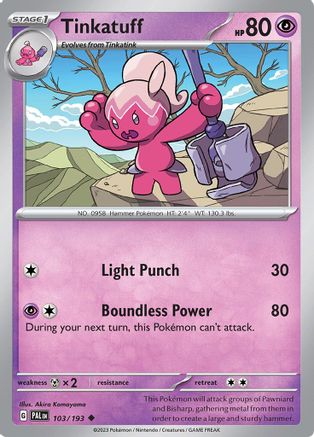 Tinkatuff 103/193 - Reverse Holofoil SV02 Paldea Evolved - Uncommon