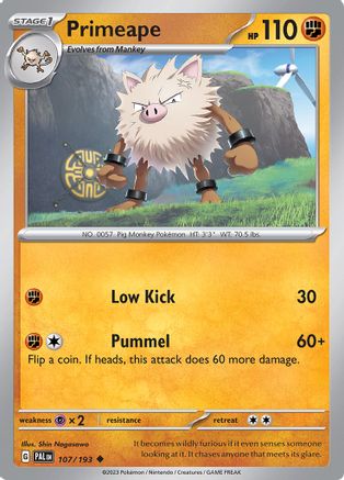 Primeape 107 SV02 Paldea Evolved - Uncommon