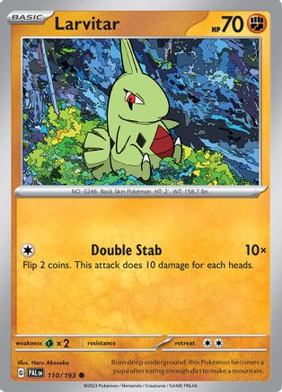 Larvitar 110 - Reverse Holofoil SV02 Paldea Evolved - Common
