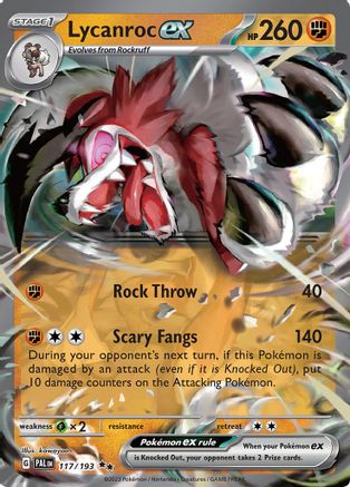 Lycanroc ex 117 - Holofoil SV02 Paldea Evolved - Double Rare