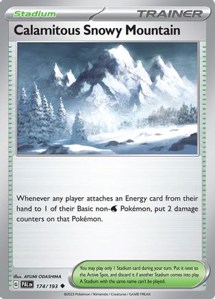 Calamitous Snowy Mountain 174 - Reverse Holofoil SV02 Paldea Evolved - Uncommon