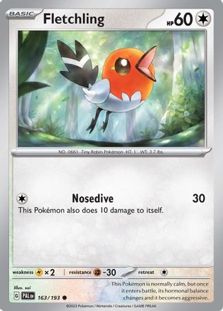 Fletchling 163 SV02 Paldea Evolved - Common