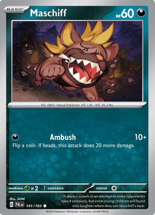 Maschiff 141/193 SV02 Paldea Evolved - Common
