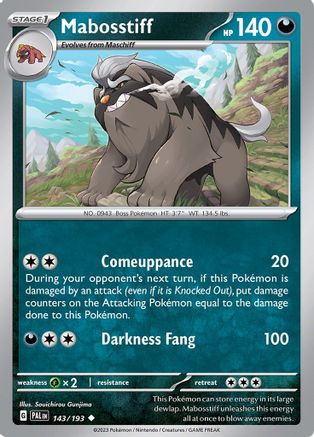 Mabosstiff 143 SV02 Paldea Evolved - Uncommon