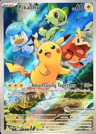 Pikachu (Pokemon Center Exclusive) 027 - Holofoil SV Scarlet & Violet Promo Cards - Promo
