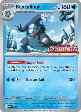 Baxcalibur (Prerelease) 019 - Holofoil SV Scarlet & Violet Promo Cards - Promo