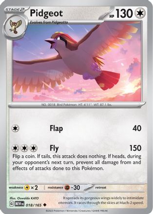 Pidgeot 018 SV Scarlet & Violet 151 - Uncommon