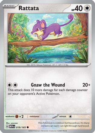 Rattata 019 - Reverse Holofoil SV Scarlet & Violet 151 - Common