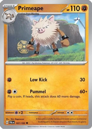 Primeape (Cosmos Holo) 107/193 - Holofoil Miscellaneous Cards & Products - Uncommon