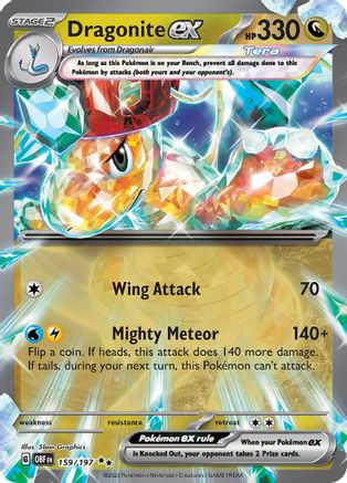 Dragonite ex 159 - Holofoil SV03 Obsidian Flames - Double Rare