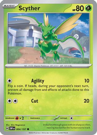 Scyther 004 SV03 Obsidian Flames - Common