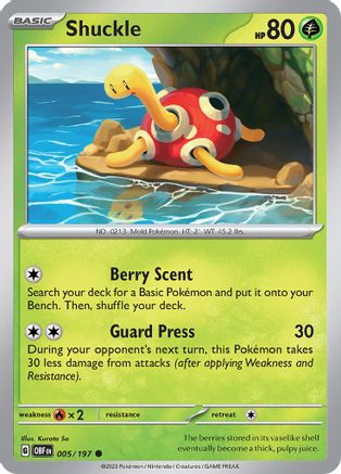Shuckle 005 SV03 Obsidian Flames - Common