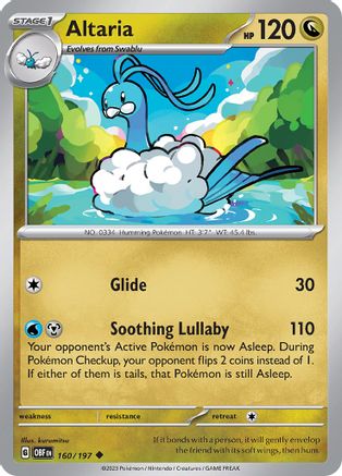 Altaria 160 SV03 Obsidian Flames - Uncommon