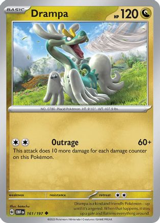 Drampa 161 - Reverse Holofoil SV03 Obsidian Flames - Uncommon