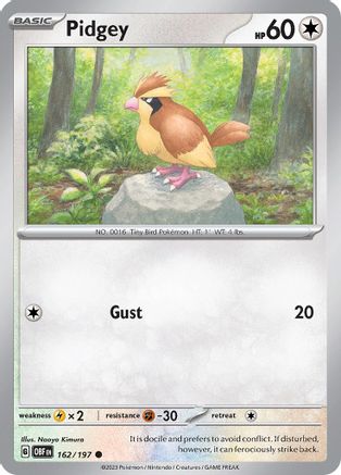 Pidgey 162 SV03 Obsidian Flames - Common