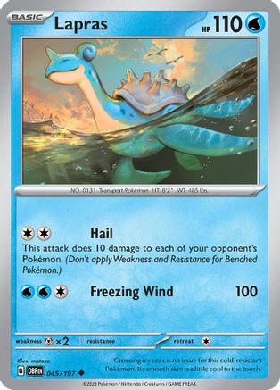 Lapras 045 SV03 Obsidian Flames - Uncommon