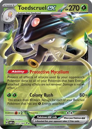 Toedscruel ex 022 - Holofoil SV03 Obsidian Flames - Double Rare
