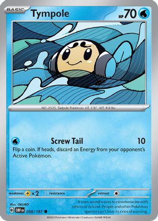 Tympole 050 - Reverse Holofoil SV03 Obsidian Flames - Common