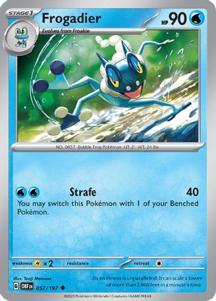 Frogadier 057 - Reverse Holofoil SV03 Obsidian Flames - Uncommon