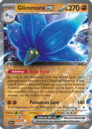 Glimmora ex 123 - Holofoil SV03 Obsidian Flames - Double Rare