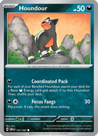 Houndour 131/197 SV03 Obsidian Flames - Common