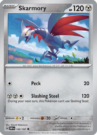 Skarmory 142 SV03 Obsidian Flames - Uncommon