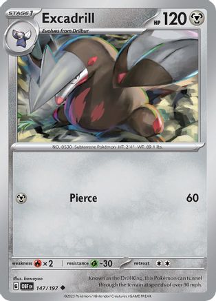 Excadrill 147 SV03 Obsidian Flames - Uncommon