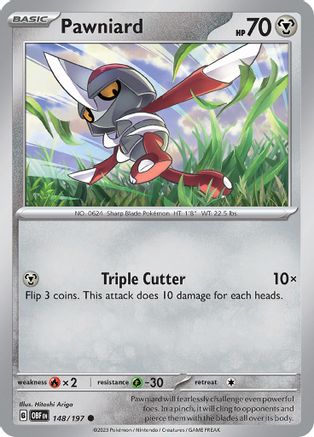 Pawniard 148 - Reverse Holofoil SV03 Obsidian Flames - Common