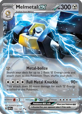Melmetal ex 153 - Holofoil SV03 Obsidian Flames - Double Rare
