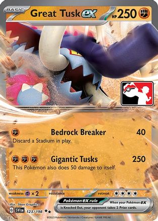 Great Tusk ex - Holofoil Prize Pack Series Cards - Double Rare