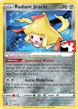 Radiant Jirachi - Holofoil Prize Pack Series Cards - Radiant Rare