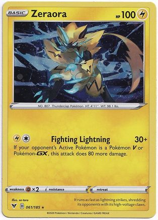 Zeraora (Cosmos Holo) 061/185 - Holofoil Miscellaneous Cards & Products - Holo Rare