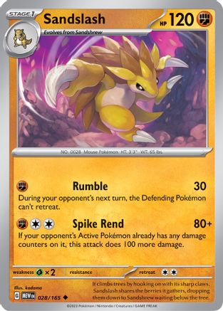 Sandslash 028 SV Scarlet & Violet 151 - Uncommon