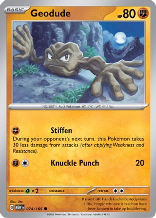 Geodude 074 SV Scarlet & Violet 151 - Common