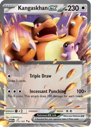 Kangaskhan ex 115/165 - Holofoil SV Scarlet & Violet 151 - Double Rare