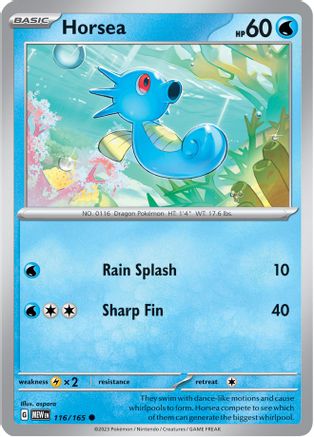 Horsea 116 - Reverse Holofoil SV Scarlet & Violet 151 - Common