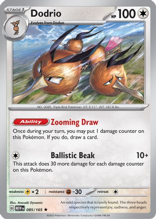 Dodrio 085 - Reverse Holofoil SV Scarlet & Violet 151 - Rare