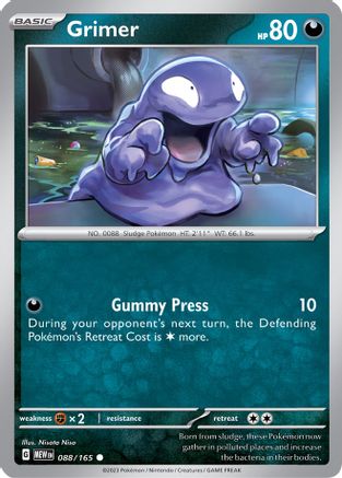 Grimer 088 - Reverse Holofoil SV Scarlet & Violet 151 - Common