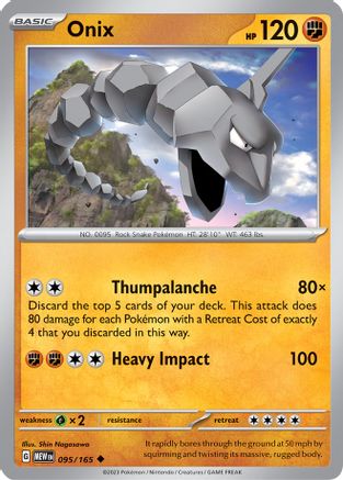 Onix 095 SV Scarlet & Violet 151 - Uncommon