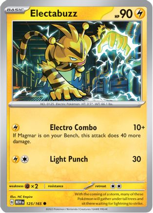 Electabuzz 125 SV Scarlet & Violet 151 - Common